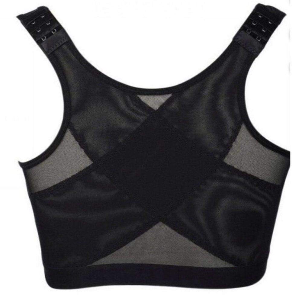 Black Front-Close Wireless Comfort Sports Bra XL - Picture 5 of 7